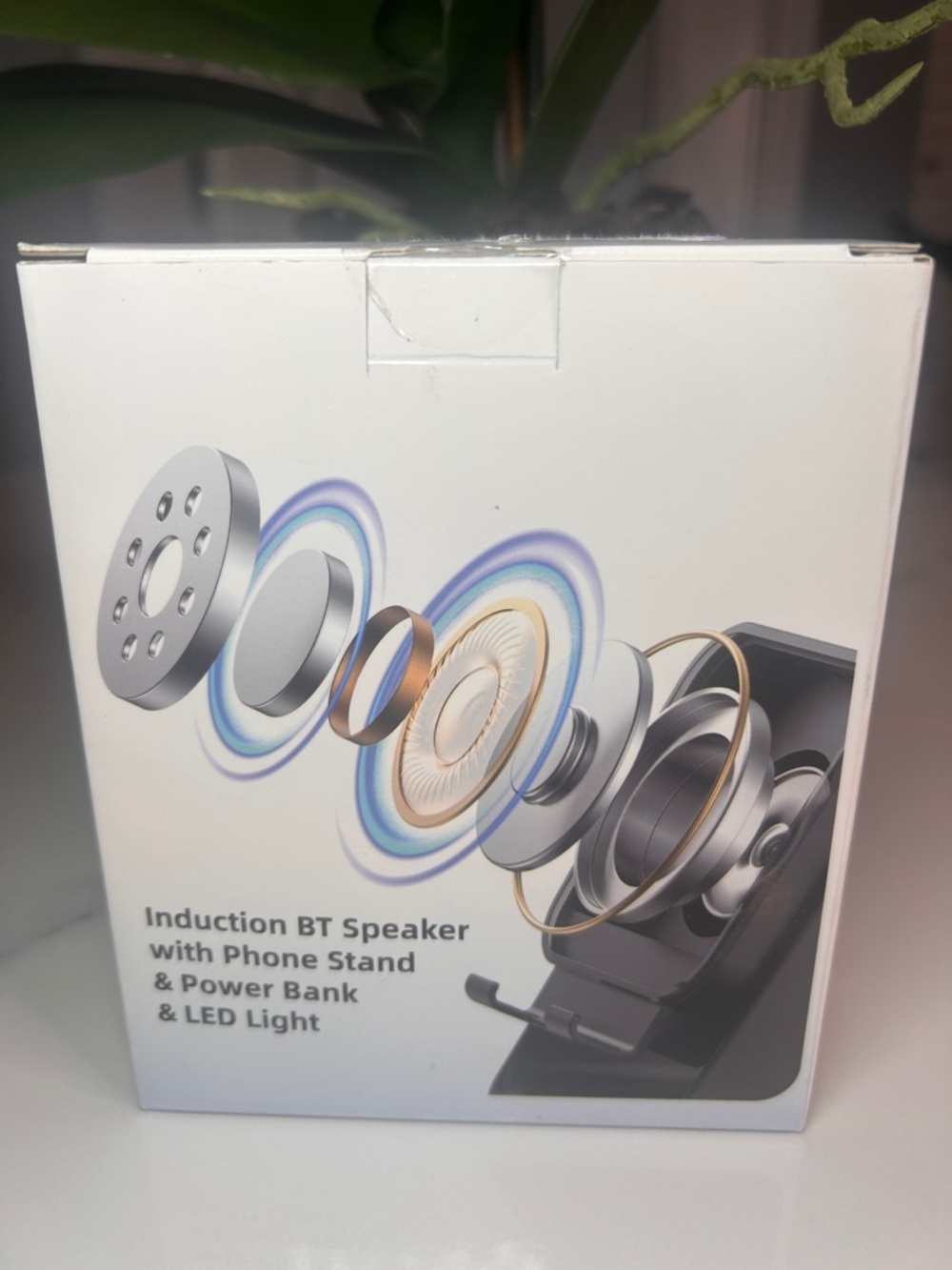 Induction Speaker With Phone Stand 5 In 1 Wireless Bluetooth Audio  WI-FI, Black - Picture 12 of 16